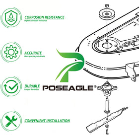 POSEAGLE fitment coverage for Toro 50-inch TimeCutter and Exmark Quest.