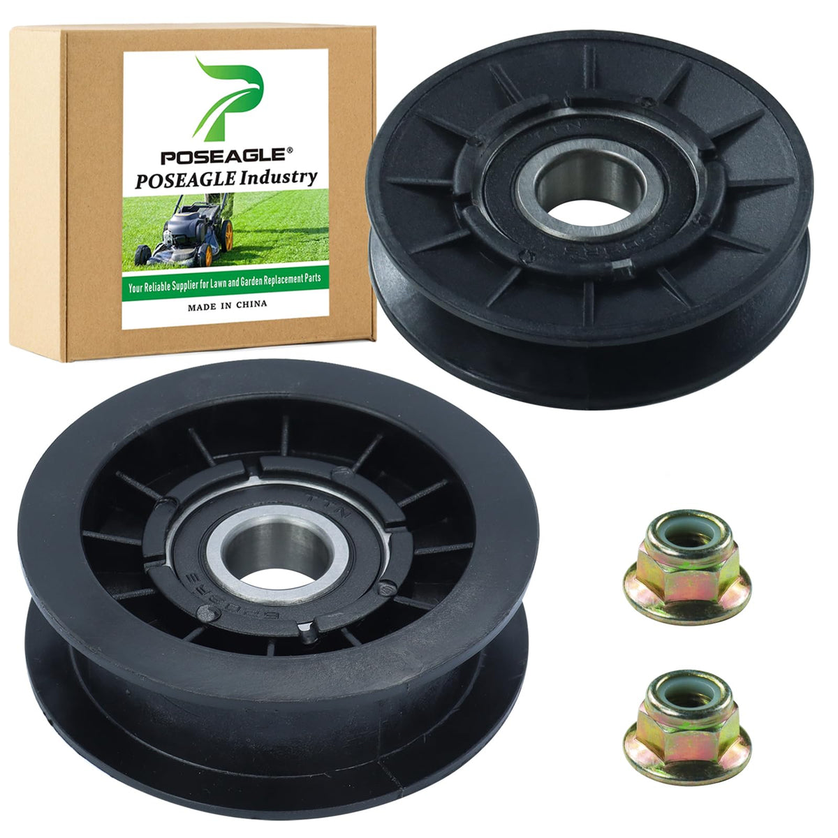POSEAGLE GX20286 V idler pulley image – smooth belt operation for John Deere tractors.