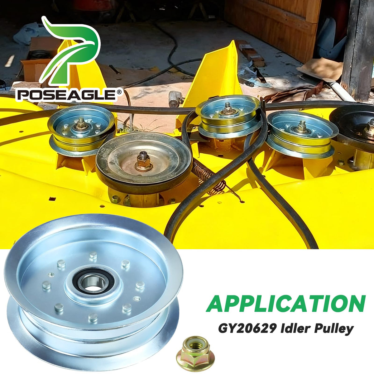 POSEAGLE GY20629 GY22172 kit in use on mower for reliable operation