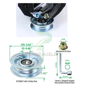 POSEAGLE GY22172 idler pulley with included M10 nut for easy installation