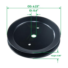 POSEAGLE heavy-duty steel pulley built for durability in tough mowing conditions.