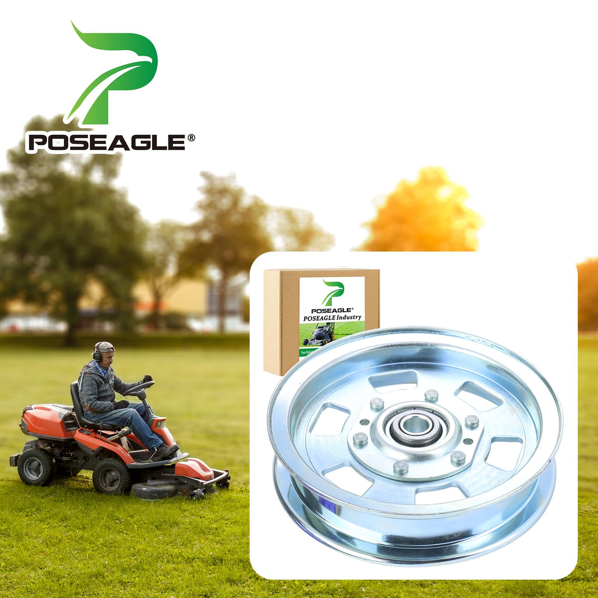 POSEAGLE idler pulley 033-7201-00 maintains smooth deck operation and longevity
