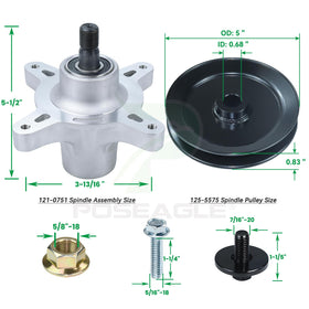 POSEAGLE idler pulley 106-2175 for Toro, smooth deck operation.