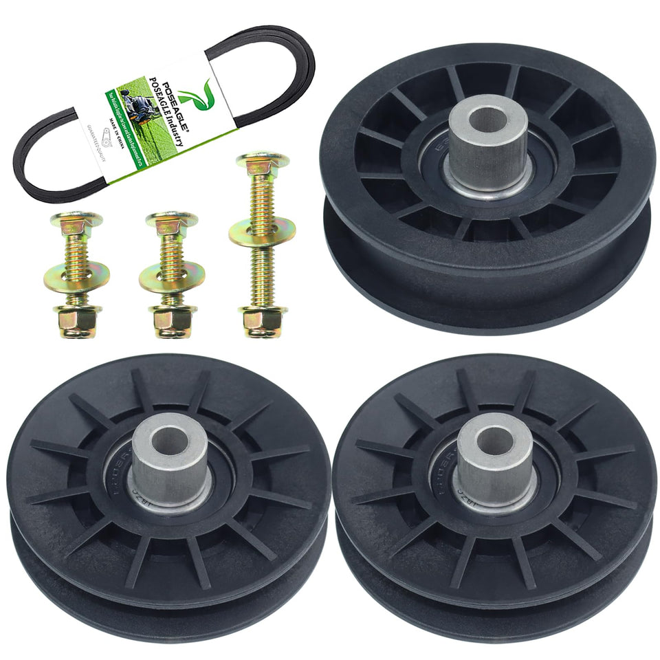 POSEAGLE idler pulley 532194326 replacement for Husqvarna mowers improves belt stability