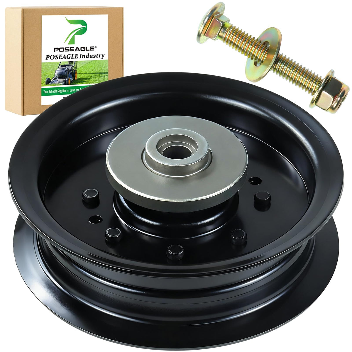 POSEAGLE idler pulley 532196104 closeup for precise belt alignment