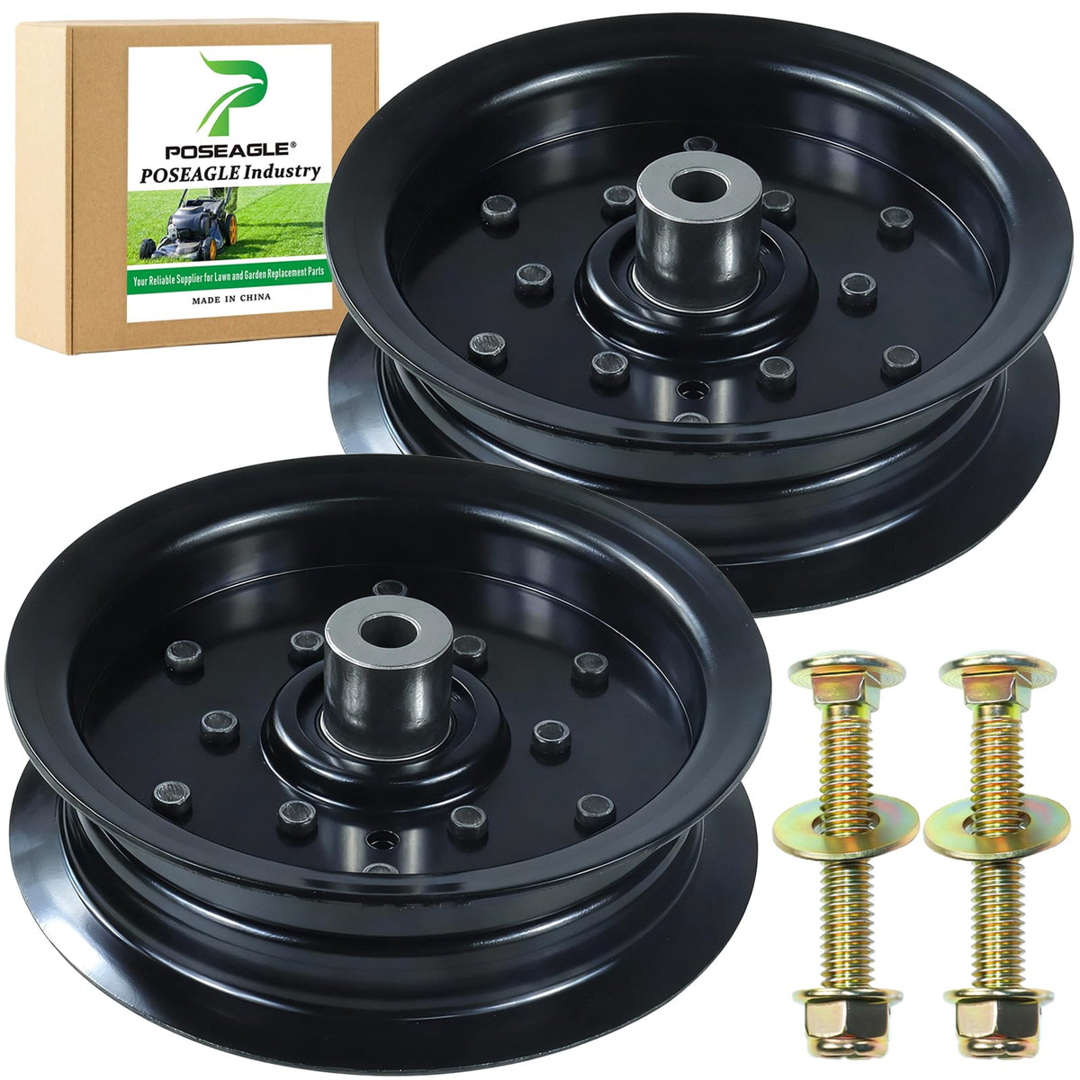 POSEAGLE idler pulley 532196106 front view for smooth belt alignment and operation.