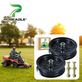 POSEAGLE idler pulley 532196106 side view showing durable steel construction.