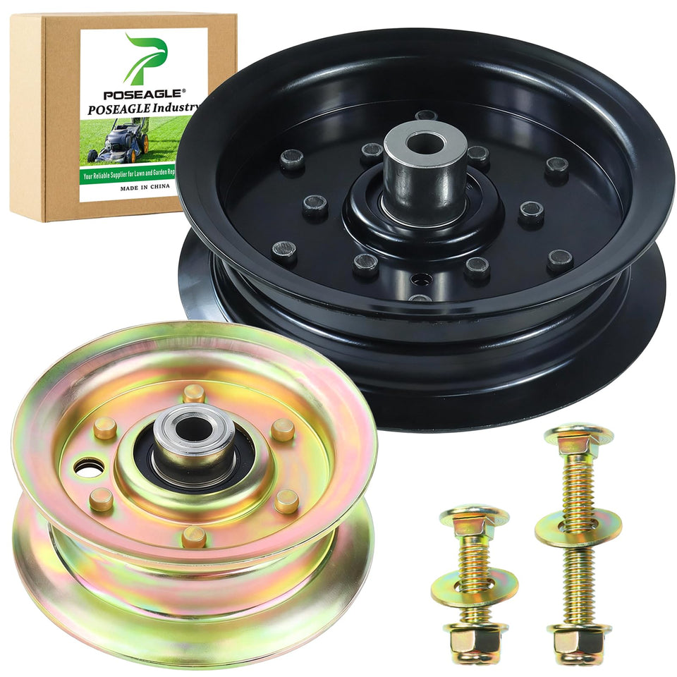 POSEAGLE 532196106 idler pulley for Husqvarna mowers reduces belt wear