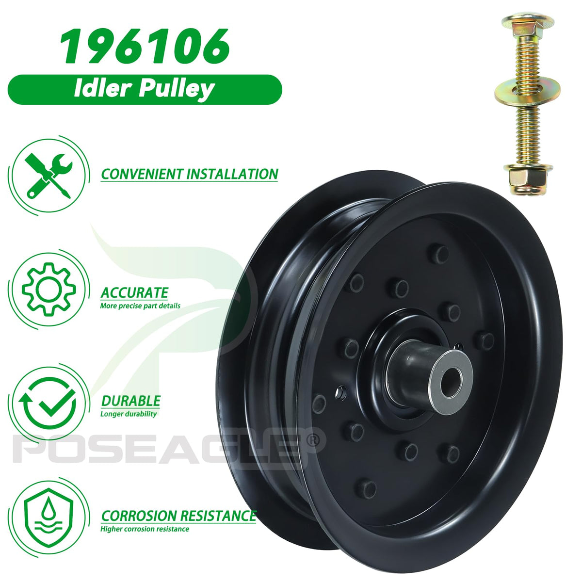 POSEAGLE deck-protection image communicates how solid mounting shields belts and pulleys
