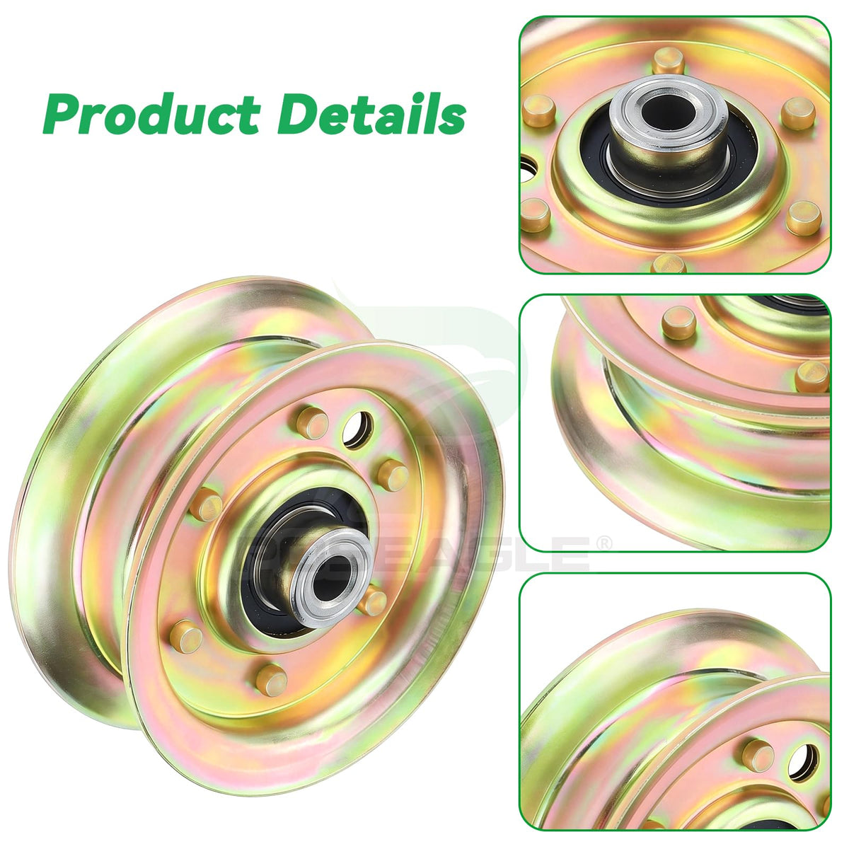 POSEAGLE idler pulley dimensions; exact height and diameter to match original specs.
