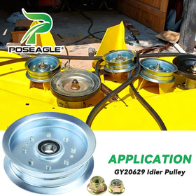 POSEAGLE idler pulley drive system benefits image suggests smoother operation