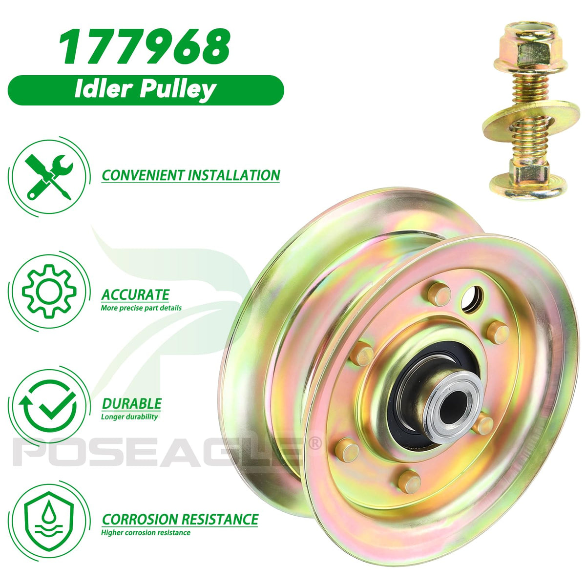POSEAGLE fitment chart; broad compatibility with Husqvarna and Craftsman decks.