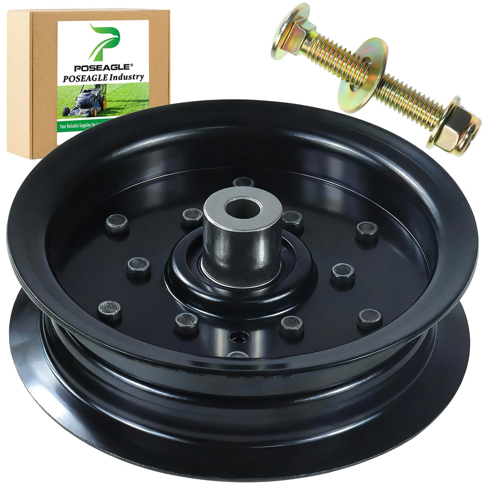 POSEAGLE idler pulley fitment guide demonstrates broad compatibility with Husqvarna and Craftsman decks