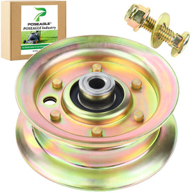 POSEAGLE idler pulley front view; compact design aiding smooth belt tracking.