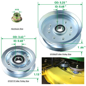 POSEAGLE idler pulley gy20067 showing reliable belt routing and extended deck life.