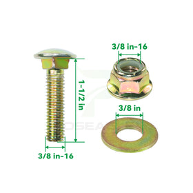 POSEAGLE hardware kit; includes carriage bolt, washer, and nut for installation.