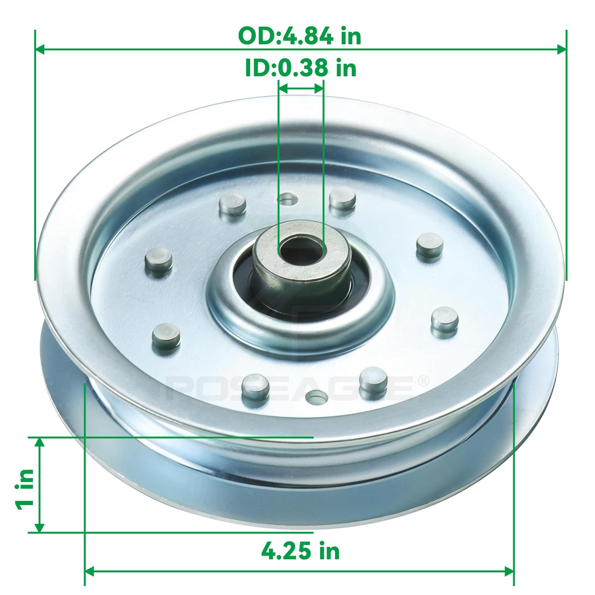 POSEAGLE idler pulley inner diameter 0.38 inches provides correct clearance and fit