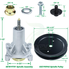 POSEAGLE idler pulley kit with hardware for smooth operation