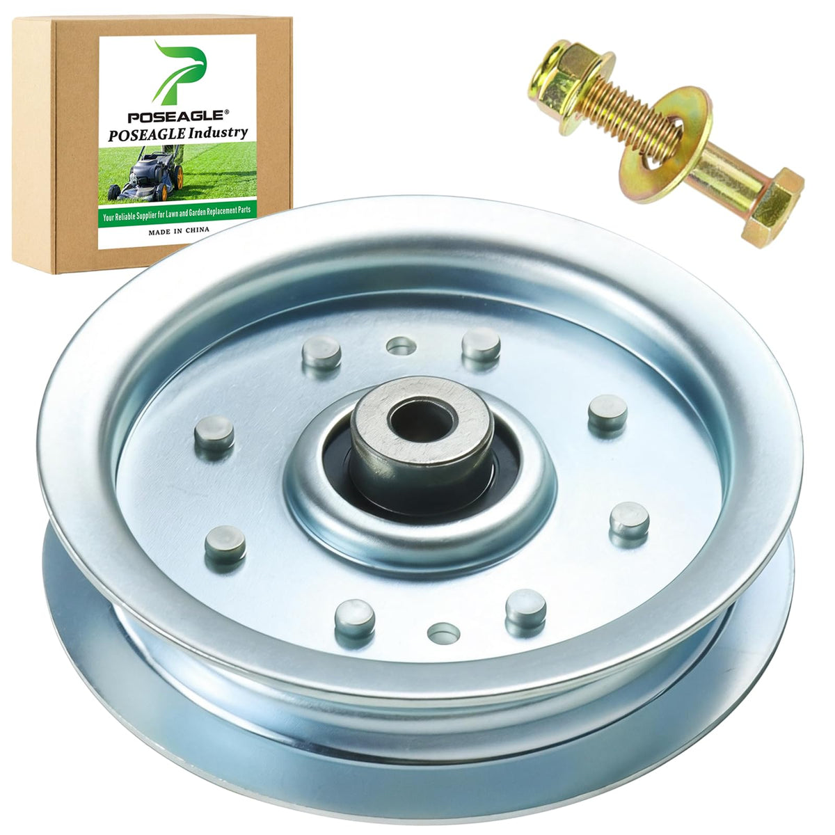 POSEAGLE idler pulley outer diameter 4.84 inches fits Cub Cadet decks for reliable mowing
