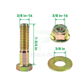 POSEAGLE heavy duty steel construction resists wear and stands up to tough mowing conditions.