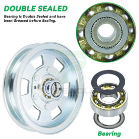 POSEAGLE steel-built idler pulley delivers durability in tough mowing conditions