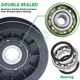 POSEAGLE precision-machined idler image – minimizes belt slippage and vibration.