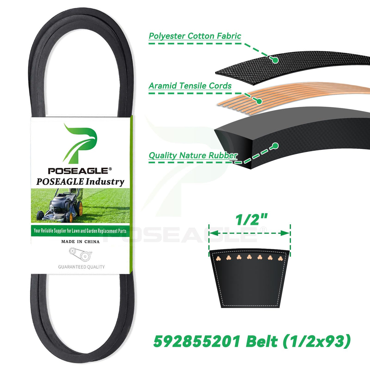POSEAGLE premium polypropylene pulleys deliver wear resistance and heat tolerance