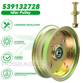 POSEAGLE idler supports durable performance on wet grass and uneven terrain.