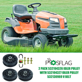 POSFLAG Flat idler pulley, side view, provides reliable belt guidance.