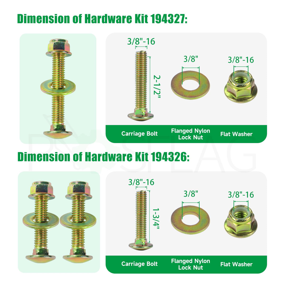 POSFLAG Packaging and pulleys close-up highlighting complete kit contents.