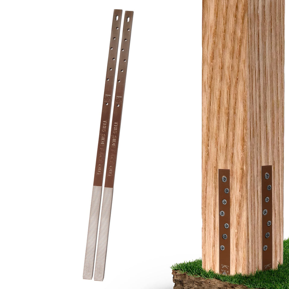 Post Buddy 2-pack repair stakes, front view for quick fence post fixes.