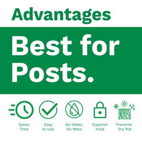 Postloc 1-Post Kit in use, highlighting easy application for DIY fence posts.