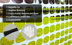 PotatoLife UV-resistant mesh fence withstands outdoor conditions for long-lasting use.