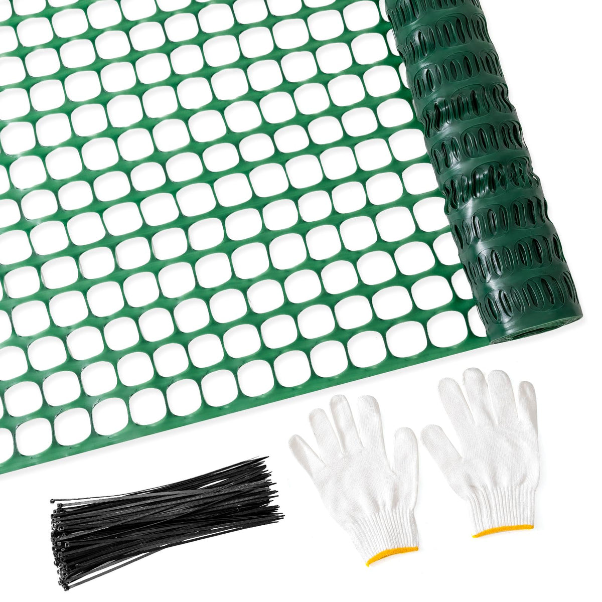PotatoLife plastic mesh fence roll for flexible temporary fencing in gardens