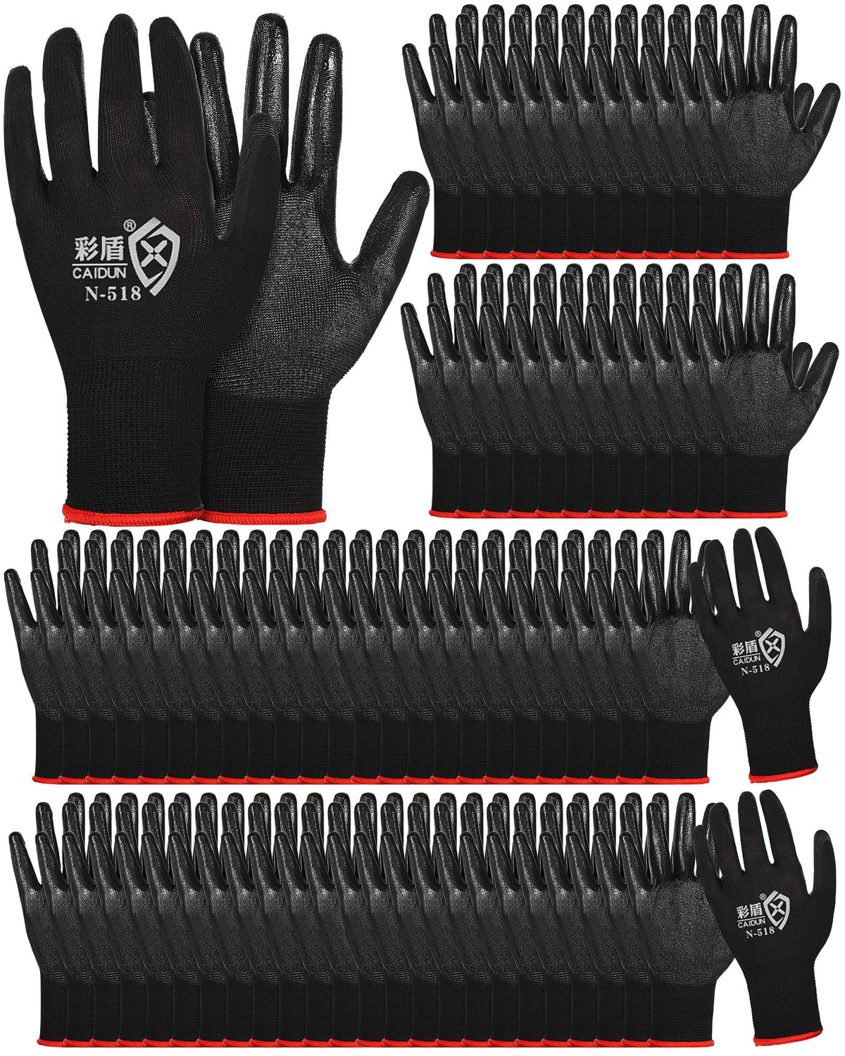 Potchen garden gloves 72-pairs bulk, durable pack for frequent planting and gifting.