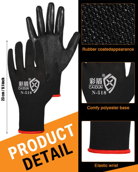 Potchen rubber-coated gloves for gardening provide secure grip in wet or dry tasks.