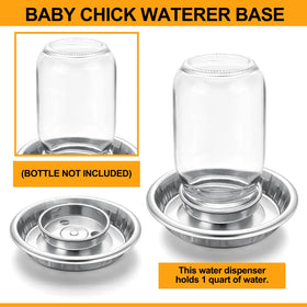 Potchen safe-design waterer base with smooth edges protects chicks