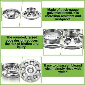 Galvanized steel Potchen base adds durable, long-lasting performance for daily use.