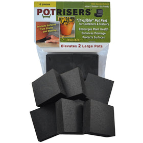 Potrisers invisible pot feet elevate large pots for discreet stability and airflow.