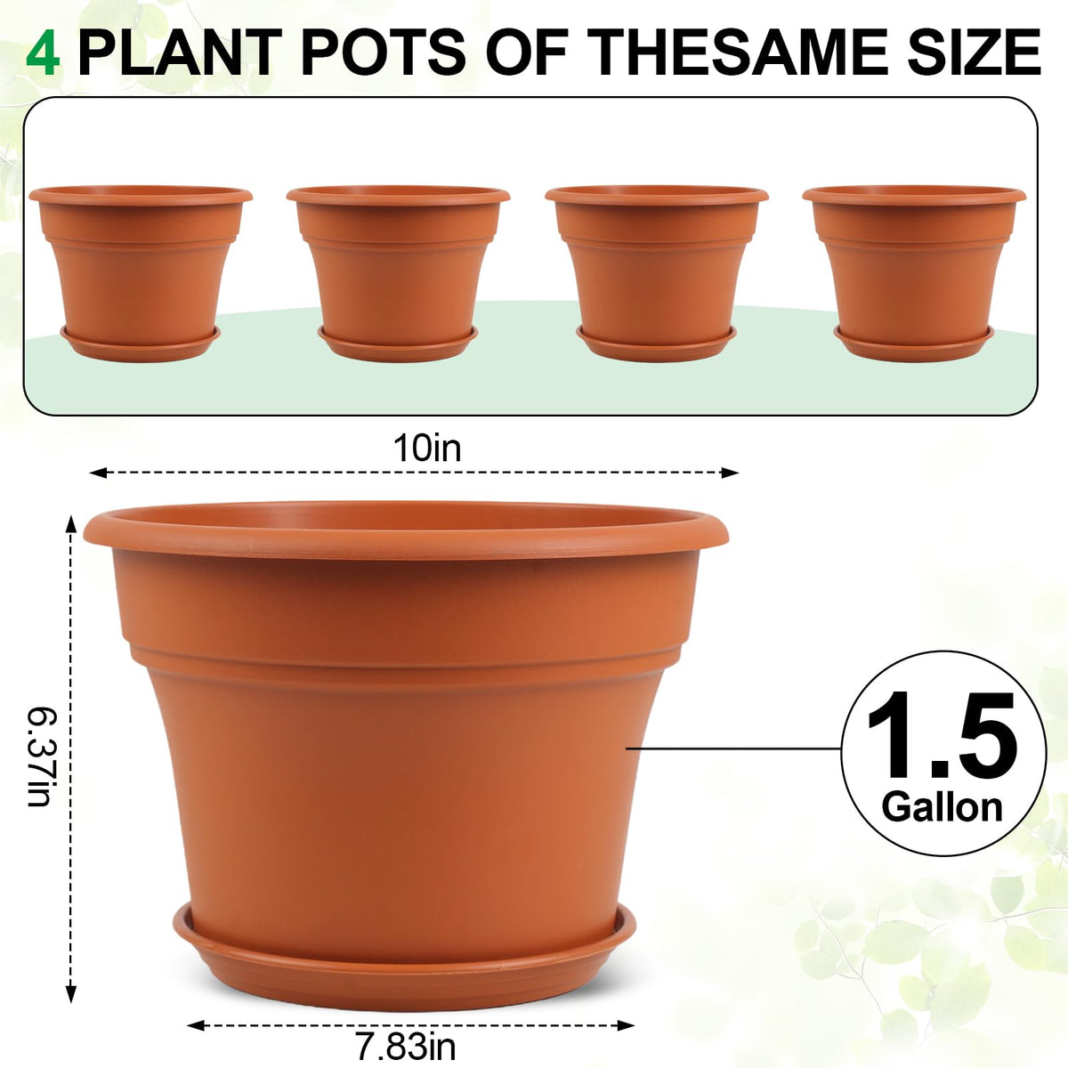 Rolled rim design enables easy lifting when pot is full.