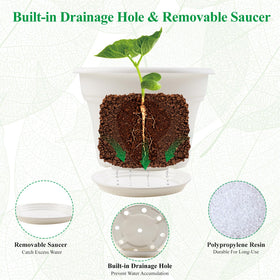 Rolled rim pot; easy to grip and move when filled.