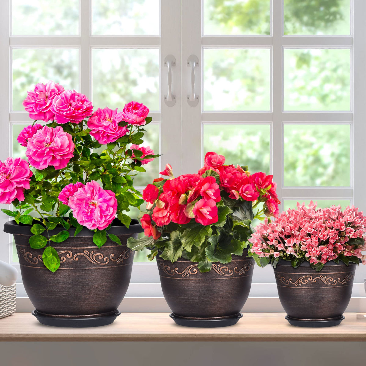 Pottiffe weather-resistant planter designed for outdoor and indoor use.