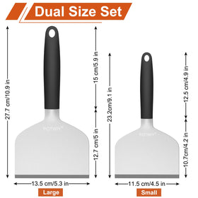 POTWIY griddle scraper blade for 4.5-inch width targets tight corners with precision