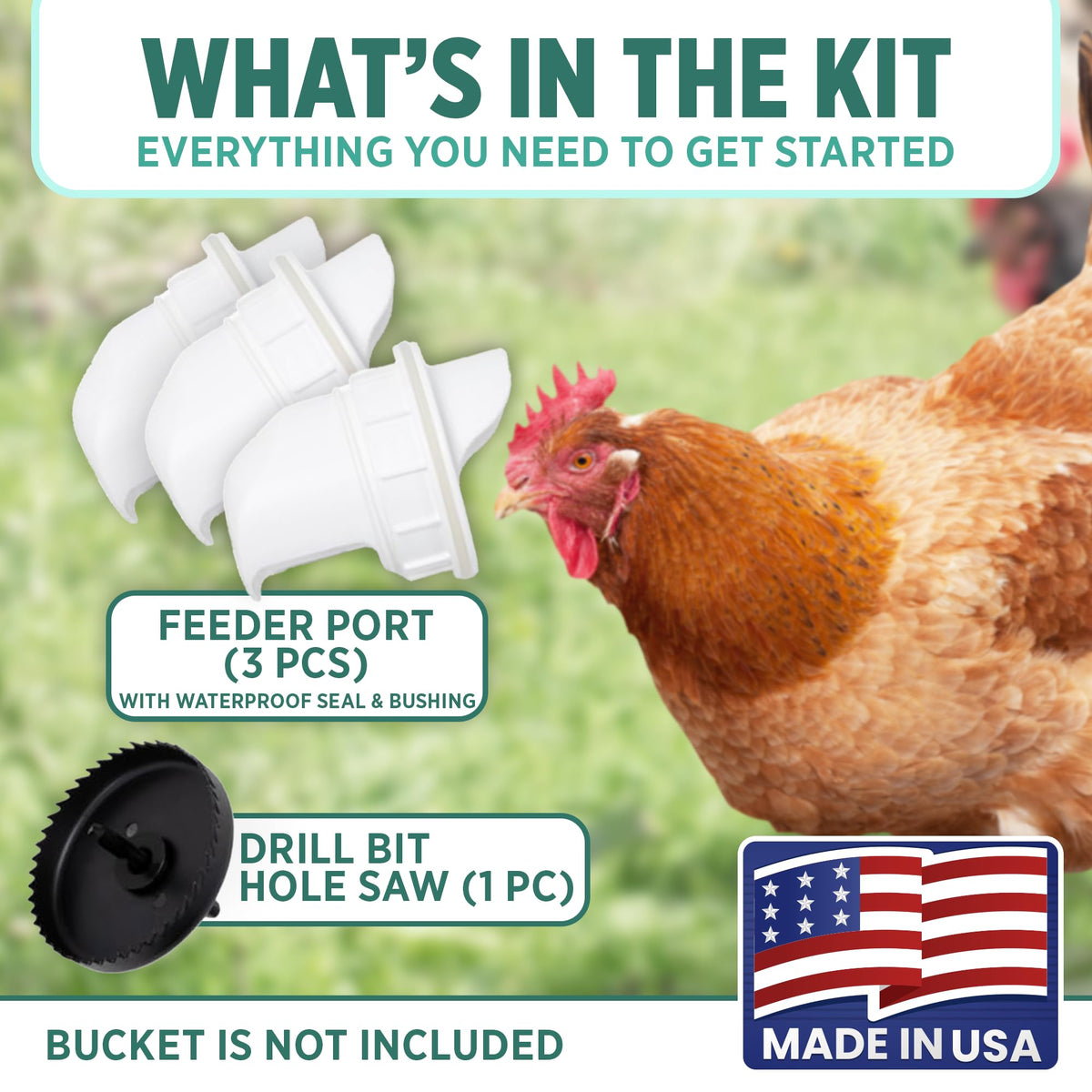 Poultry Pro Feeder durable construction for outdoor use