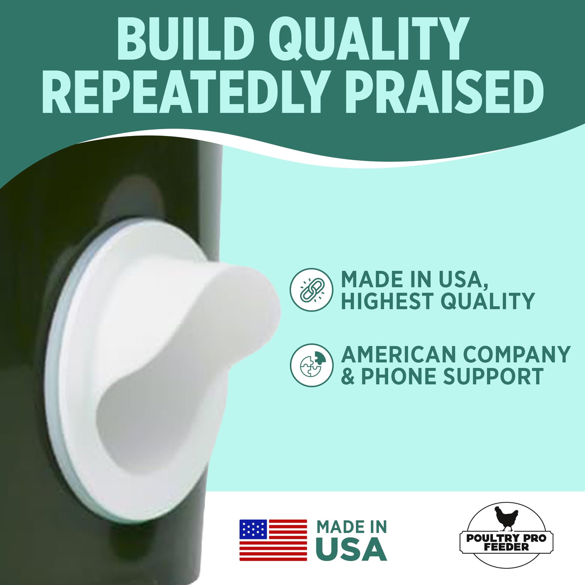 Poultry Pro Feeder fits buckets, bins, barrels and more