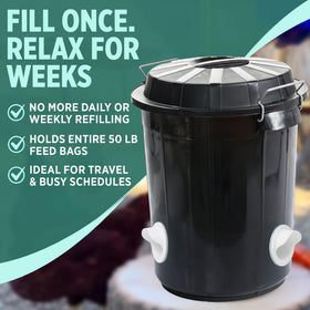 Poultry Pro Feeder weatherproof design maintains feed freshness