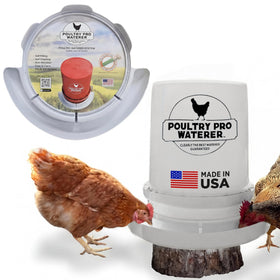 Poultry Pro Waterer base assembly highlights easy setup for dependable coop hydration