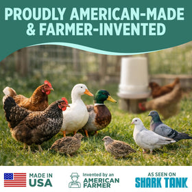 Poultry Pro Waterer prevents spills and keeps water accessible in the coop