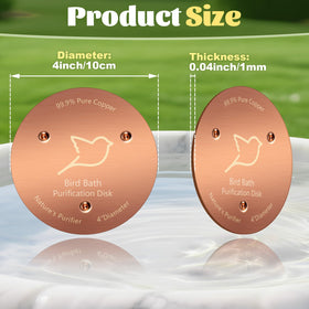 POUMEE copper disk promotes all-season use with compatible heaters, fountains, and bowls.