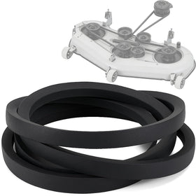 Poweka 954-04329A deck belt closeup shows durable construction for long mowing sessions.